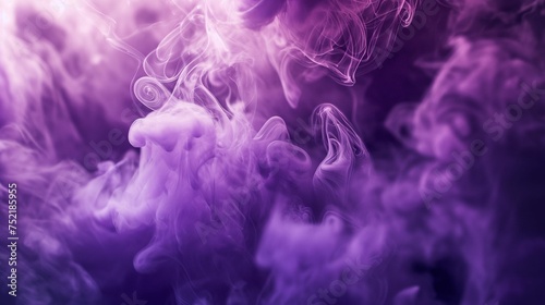 Smoke hovers in a surreal purple void.