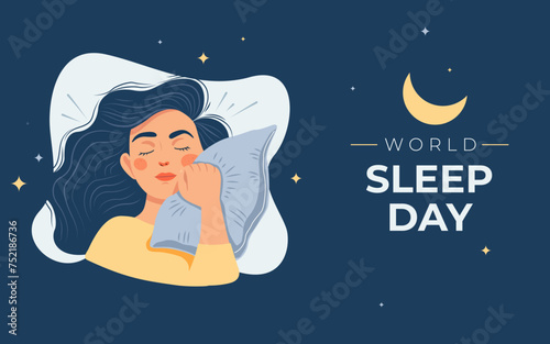 World Sleep Day Vector Background Design Illustration Template