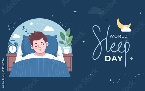 World Sleep Day Vector Background Design Illustration Template