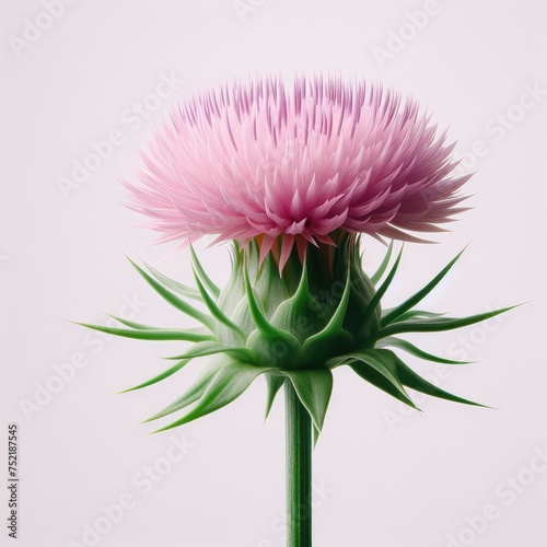 Thistle isolated on white background 