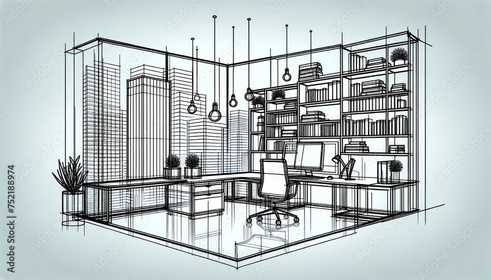 Continuous Line Office Concept: Singular Design Continuous Line Office Concept: Singular Design