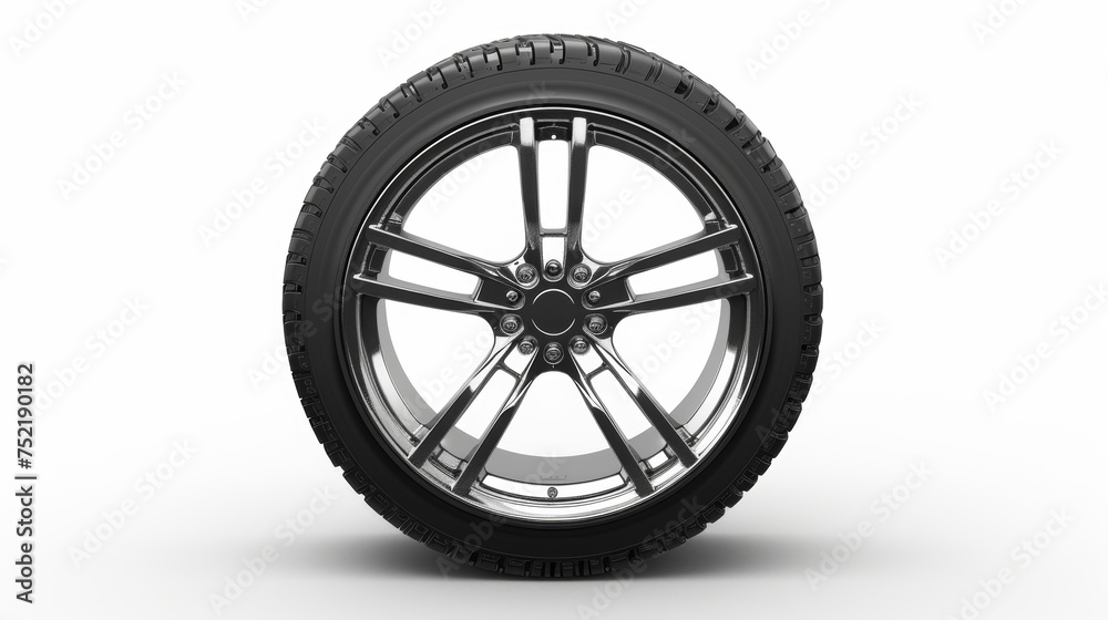 Obraz premium car wheel on white background