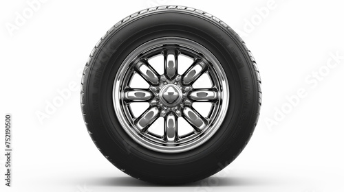 car wheel on white background