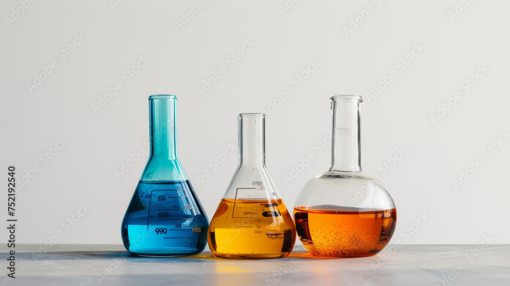 chemicals on white background chemicals on white background
