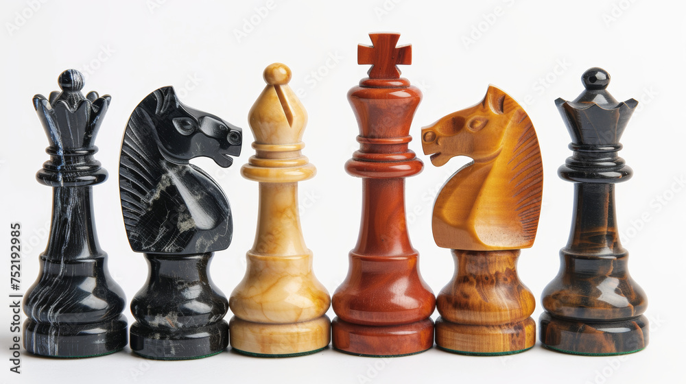 chess on white background chess on white background