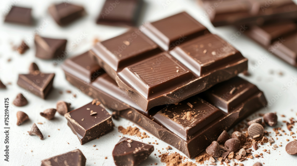 chocolate bar on white background chocolate bar on white background