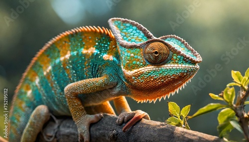 chameleon on a tree © melih 