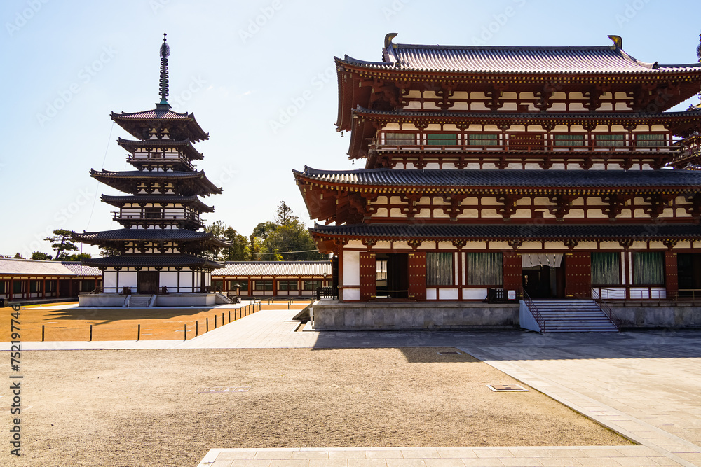 Naklejka premium 【奈良県】奈良市 薬師寺 (2024/02/28撮影)