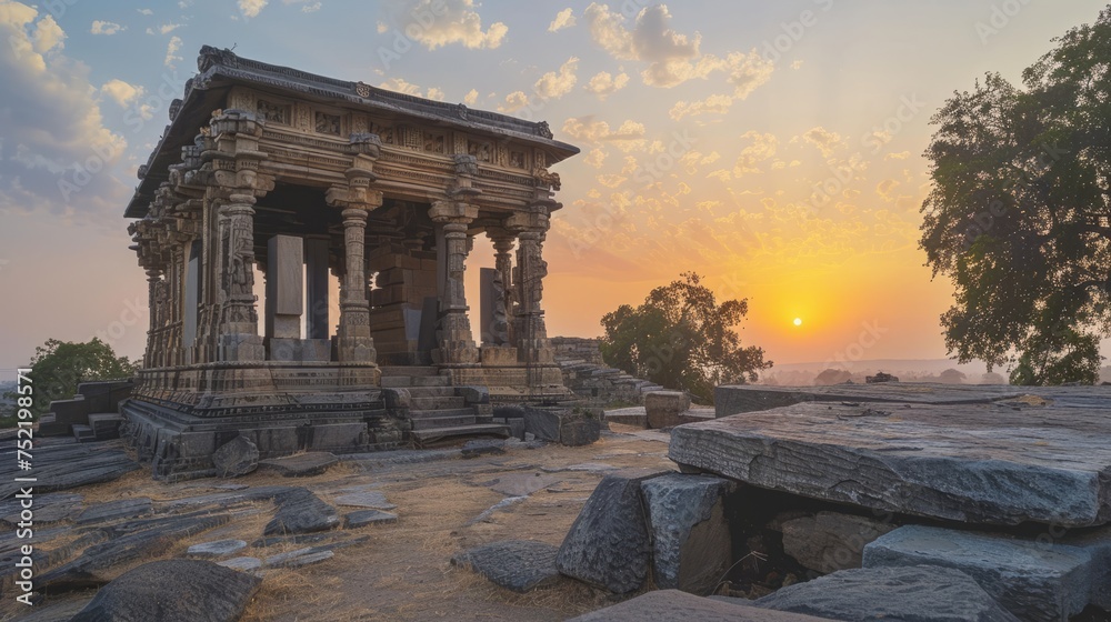 Obraz premium The Temple at sunset