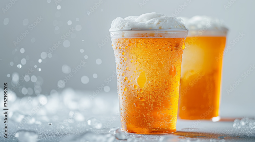 cold cup of beer on white background cold cup of beer on white background