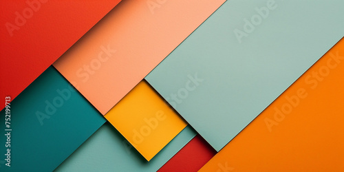 Free Download Colored planes abstract geometric background pattern. Pink, blue, green, orange, yellow colors. Abstract horizontal banner. Flat design style. Digital artwork raster bitmap. AI artwork. - GFXLoad