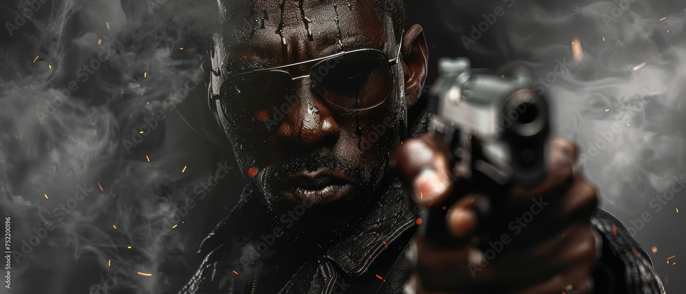 cool gangsta man, action movie poster cool gangsta man, action movie poster