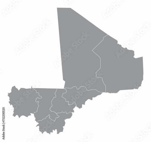 Mali administrative map