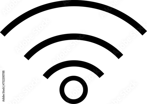 icon vector, wireless internet sign isolated on white background, Vector Illustration.