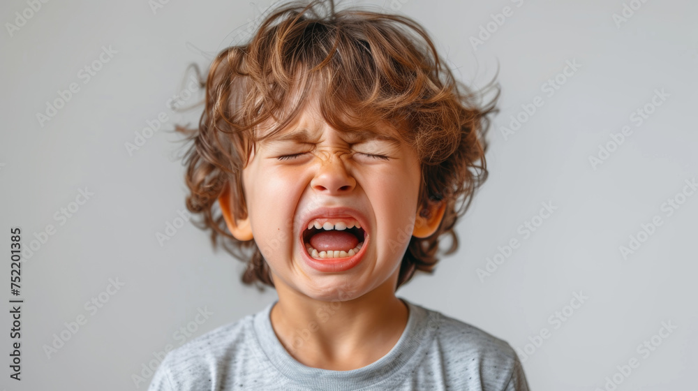 crying on white background crying on white background