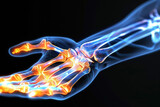 radiographie des os d'une main 