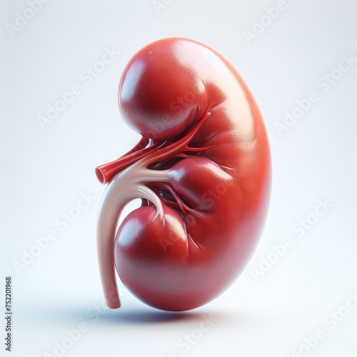 human kidney organ on white
