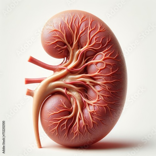 human kidney organ on white
