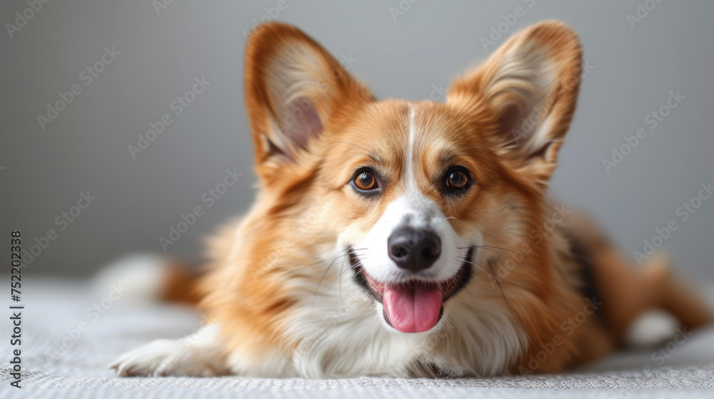 cute dog on white background cute dog on white background