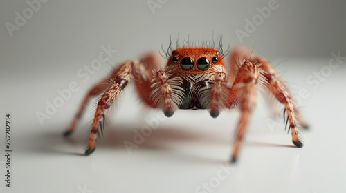 cute spider on white background photo