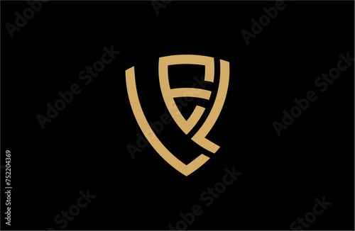 Free Download LEL creative letter shield logo design vector icon illustration - GFXLoad