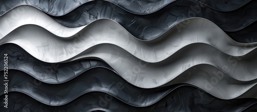 Detailed close-up view of a wavy metal surface, showing intricate patterns and textures.