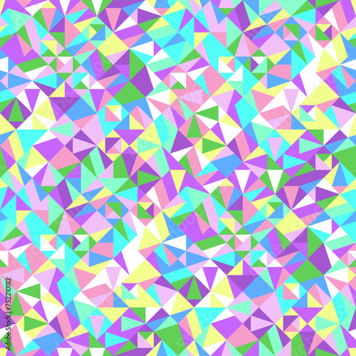 Seamless mosaic triangle pattern background design - abstract vector illustration with colorful triangles