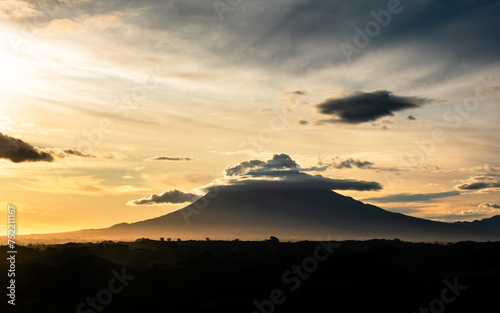sunset at mount Taranaki 