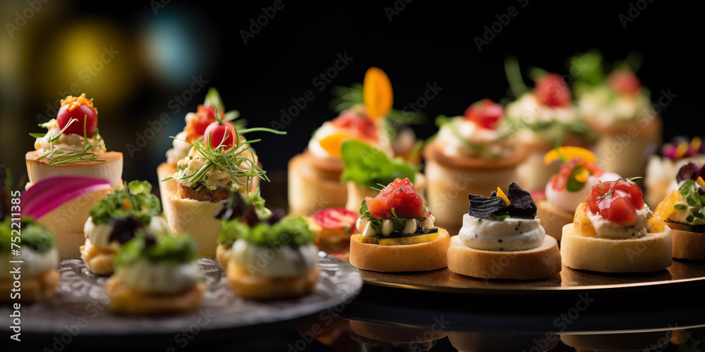 Canapes and sandwiches. Catering. Off-site food. Buffet table. Healthy Eating. Clean food. Nutritious Meals.