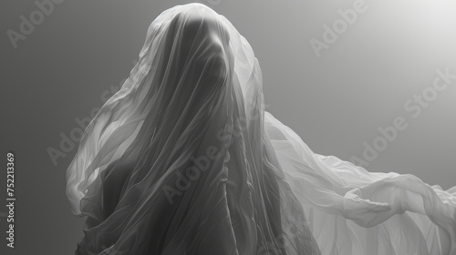 ghost on white background. Close up. © Vladislav