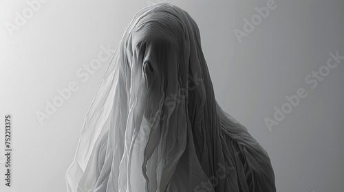 ghost on white background. Close up.