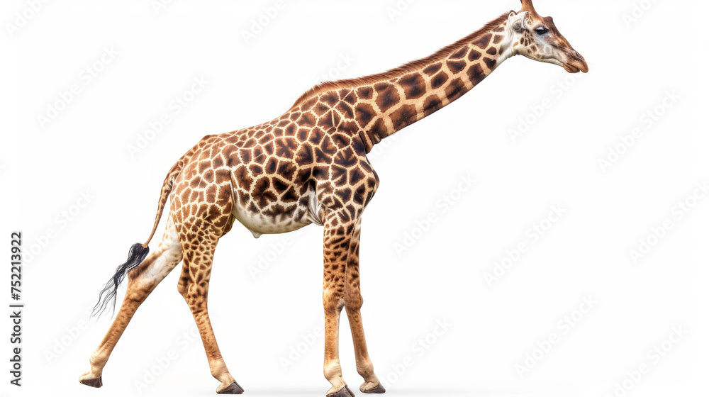 Fototapeta premium Giraffe on white background