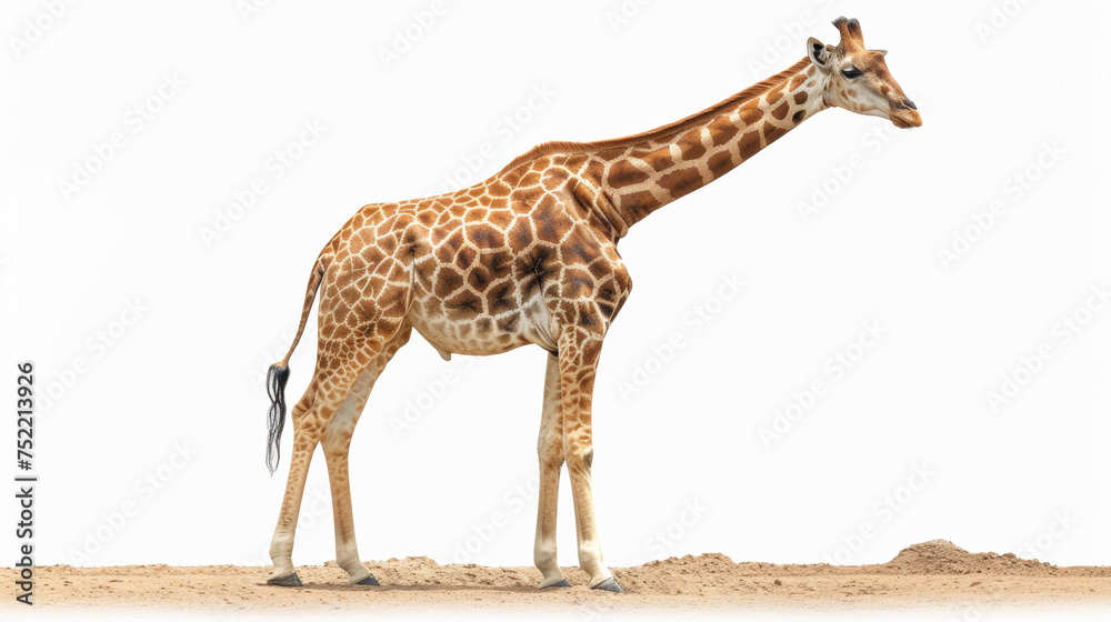 Fototapeta premium Giraffe on white background