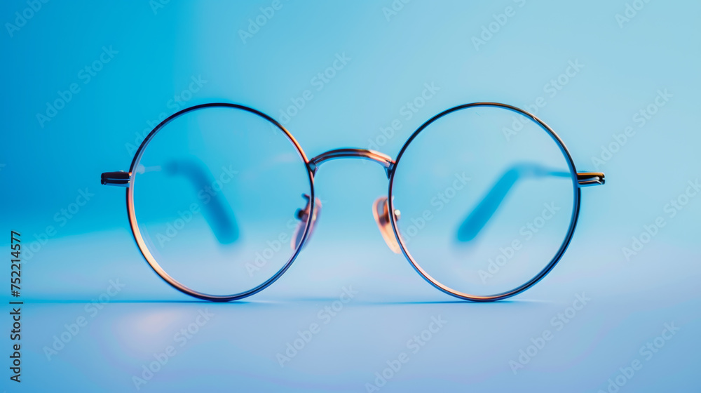 glasses on white background