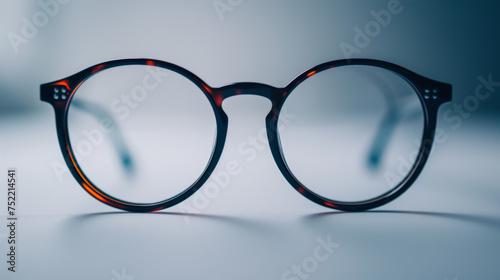 glasses on white background