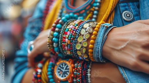 Close Up of Woman Wearing Necklace