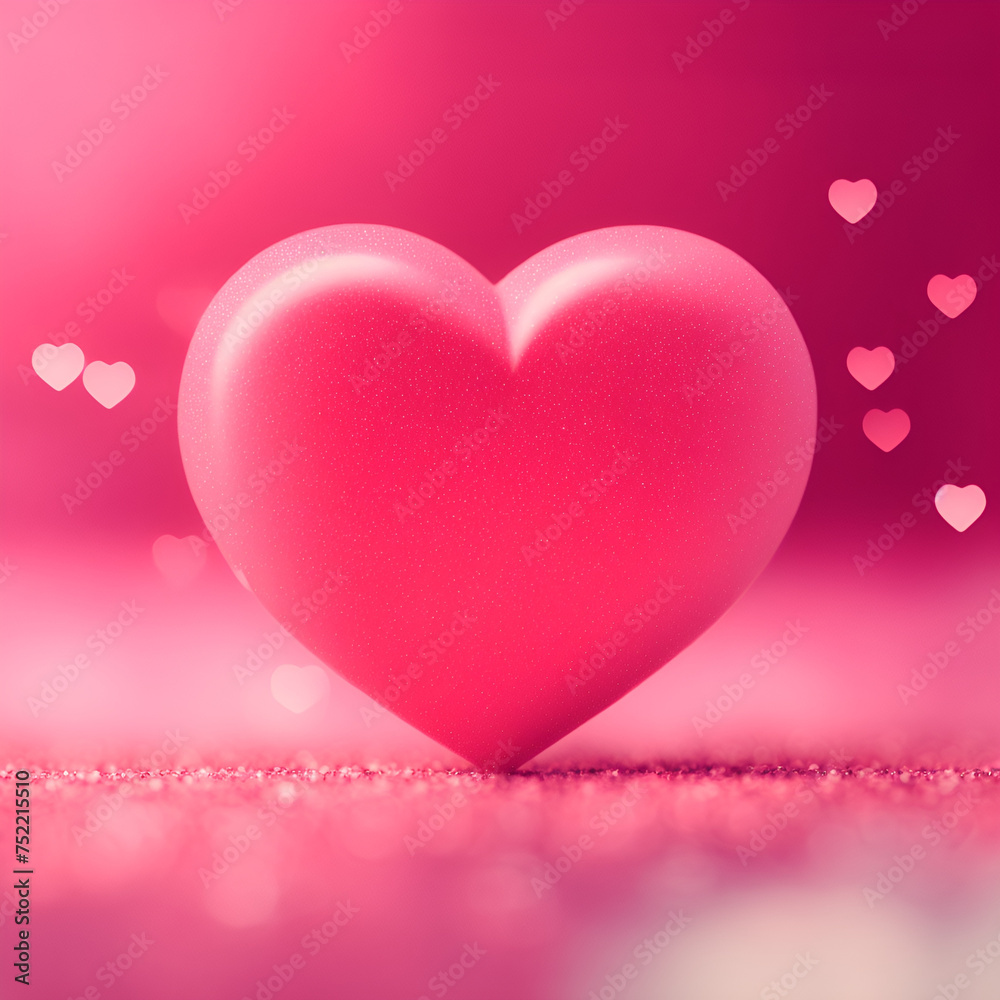 Beautiful heart bokeh pink background for texture. concept valentine day. Valentine Day pink heart shape gift. Romantic love greeting present soft texture macro photo. pink heart.