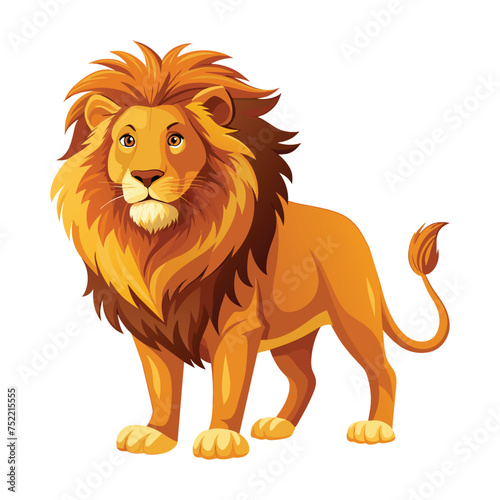 Lion illustration on White Background