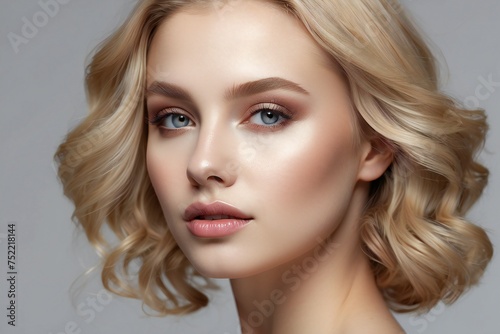 Young blonde beauty model, Ai generated 