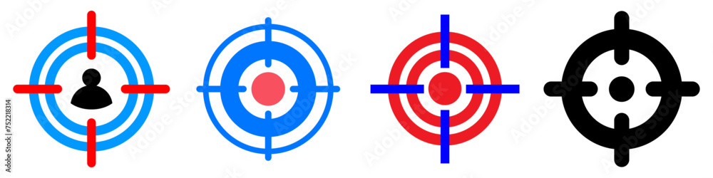 set of target icon in trendy flat style, vector icon set of target icon in trendy flat style, vector icon