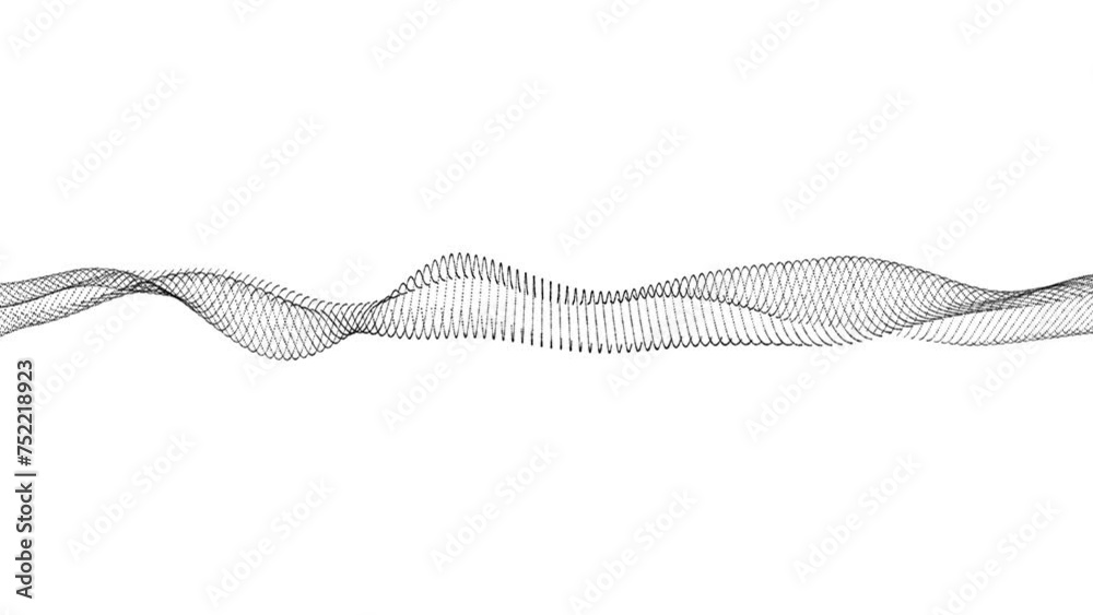 Dot wave background animation. Abstract and technology dots wave background. Dot pattern with halftone effect. Abstract digital particle and dot wave animation.