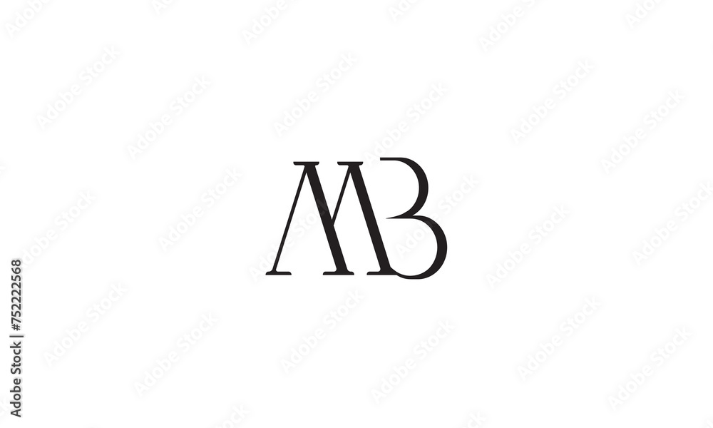 MB, BM , B, M Abstract Letters Logo Monogram MB, BM , B, M Abstract Letters Logo Monogram