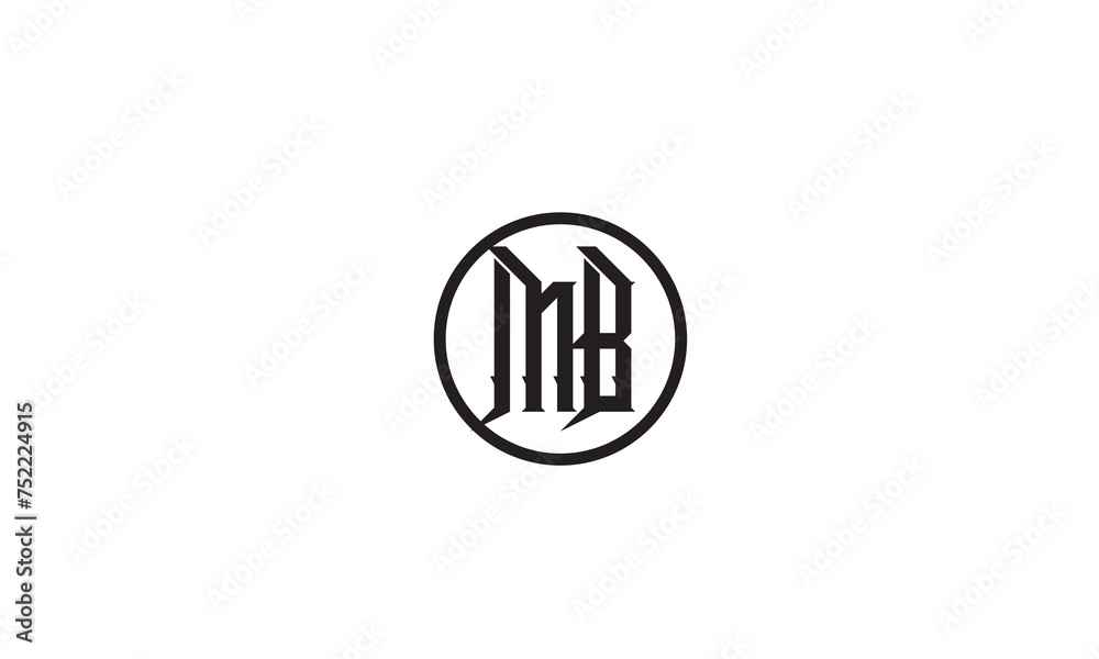 MB, BM , B, M Abstract Letters Logo Monogram MB, BM , B, M Abstract Letters Logo Monogram