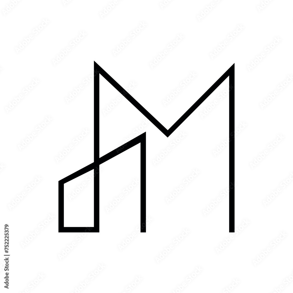 Fototapeta premium M real estate logo