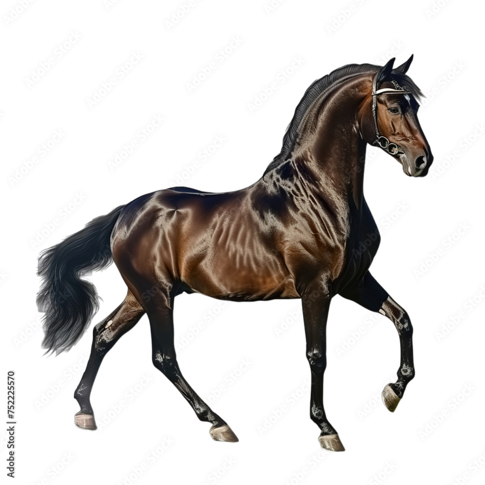 Naklejka premium horse isolated on white background