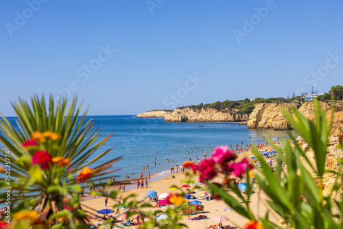 Beautiful beach in Armacao de Pera, Algarve, Portugal photo