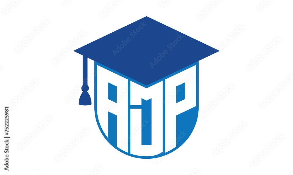 ADP initial letter academic logo design vector template. school college ...