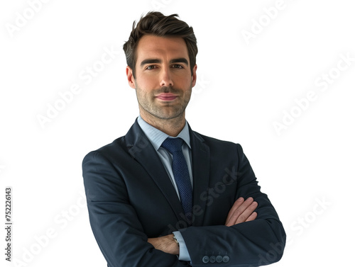 A business man wearing a suit.Trasparent background