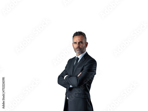 A business man wearing a suit.Trasparent background