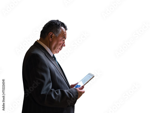 A business man wearing a suit.Trasparent background